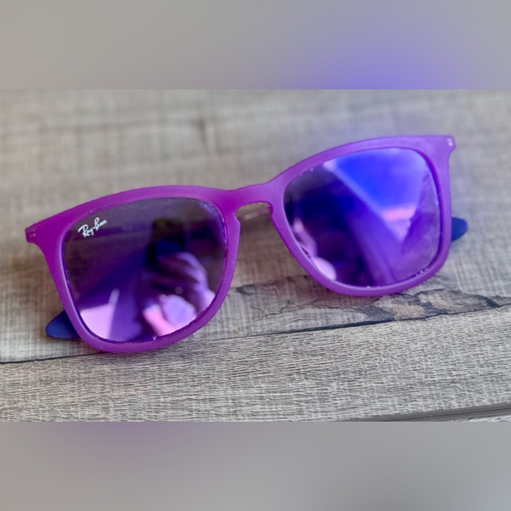 Ray Ban Junior Erika RJ9063S-7008/4V Matte Violet Flu 50mm Kids Girls Sunglasses